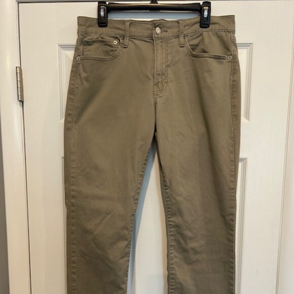 Lucky Brand 121 Slim Straight Stretch Pants Mens Size 33/32 - Light Khaki - Picture 1 of 3
